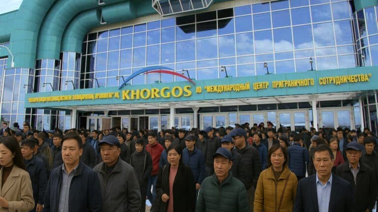 Через давку, жару и очереди казахстанцам приходится добираться до Хоргоса