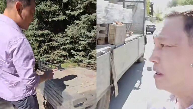 Санжар Боқаев: Алматыда мінсіз брусчаткаларды ауыстырып, сатып жатыр