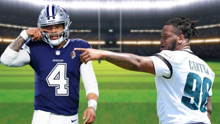 Jalen Carter ejected for spitting on Dak Prescott seconds into season opener