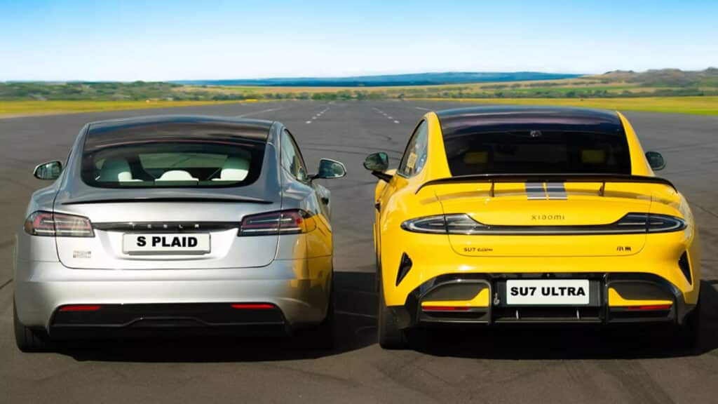 Автоблогер проверил, обгонит ли Tesla Model S Plaid китайский Xiaomi SU7 Ultra