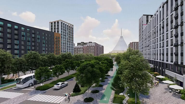 Крупнейший зеленый бульвар Астаны Green Line достроят в октябре