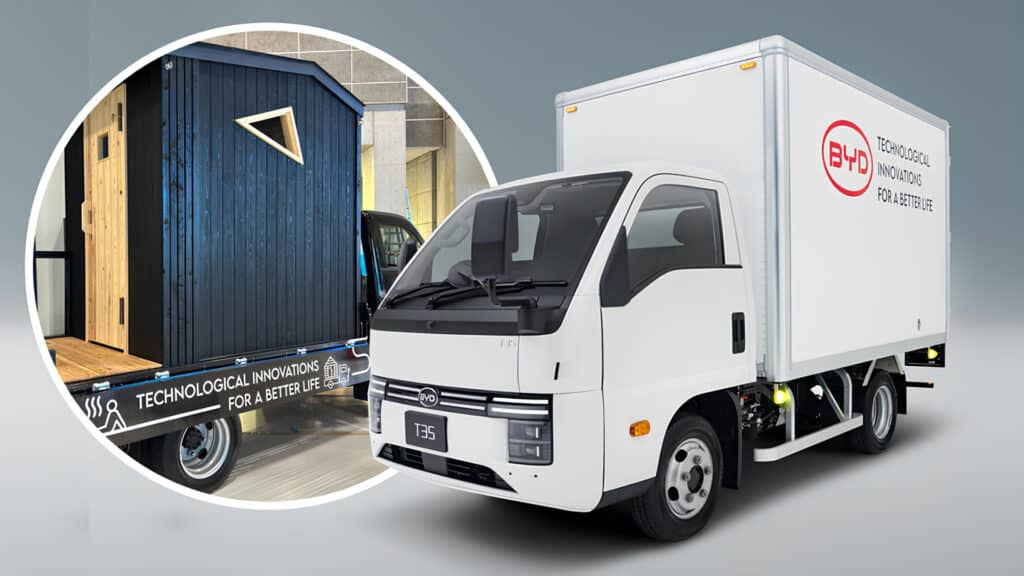 BYD выпустила алюминиевый электрогрузовик с мобильной баней