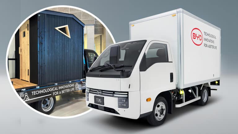 BYD выпустила алюминиевый электрогрузовик с мобильной баней