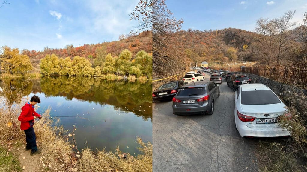 Юннатское и Солдатское озеро в Алматы наводнили туристы