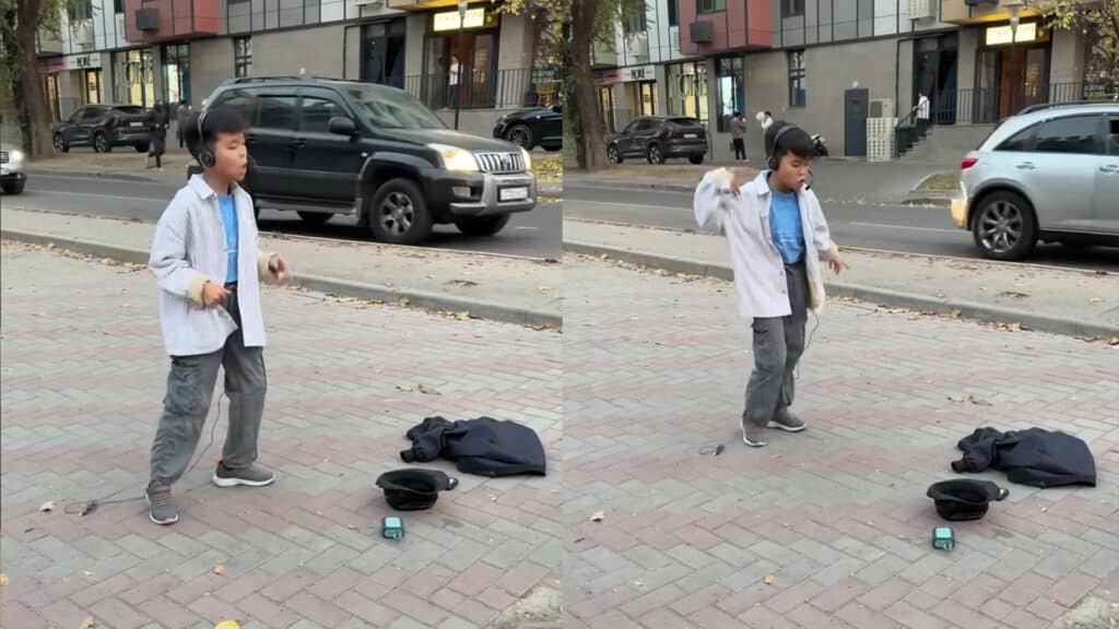 10-летний уличный танцор в Алматы впечатлил Казнет