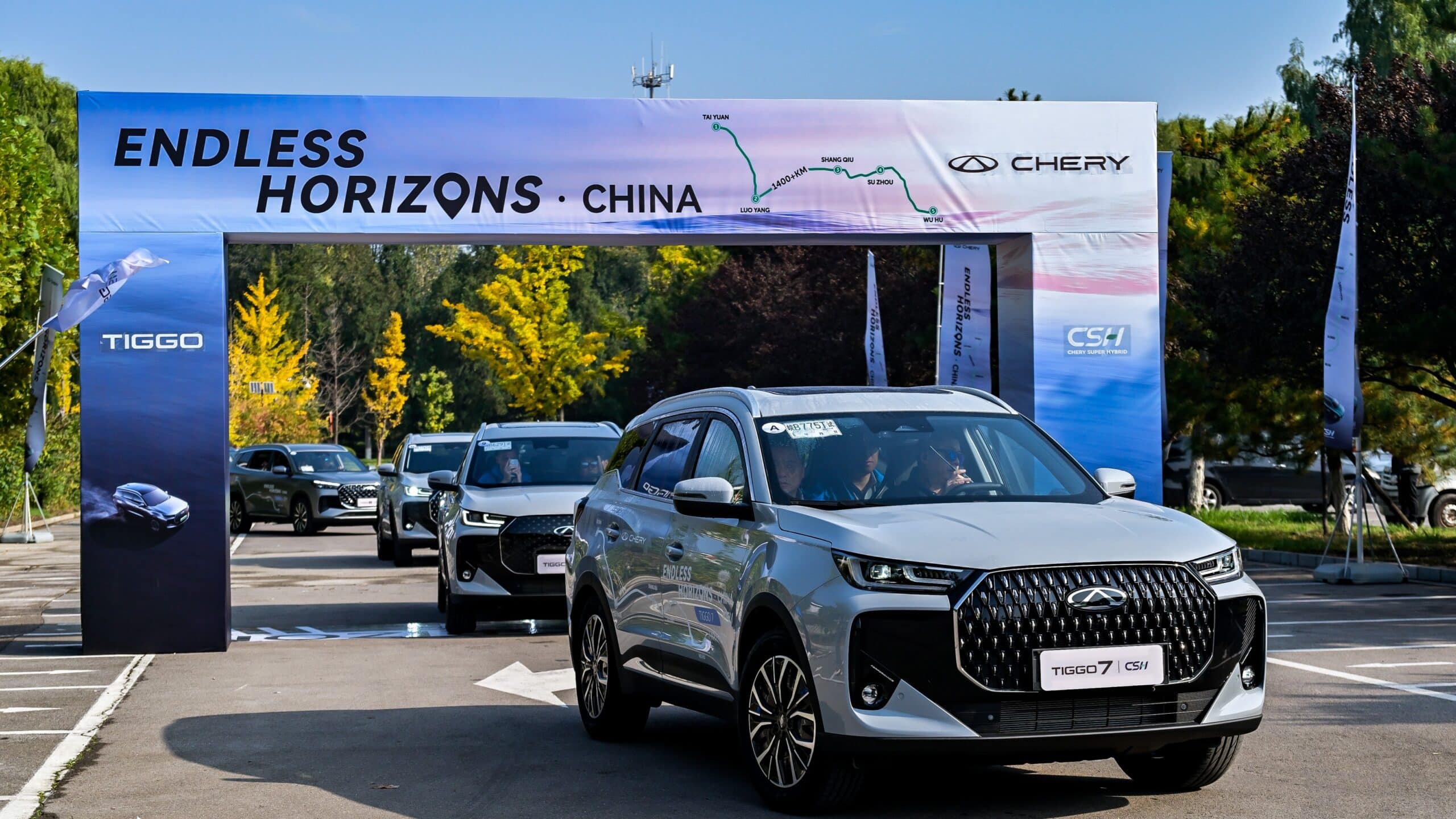 тест драйв гибрид Chery Tiggo 7, tiggo 8, tiggo 9, гибридные кроссовер чери тигго 7, 8, 9, автопробег в Китае