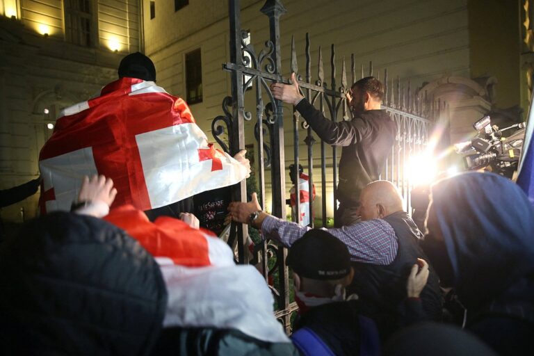 Протесты в Тбилиси закончились штурмом президентской резиденции
