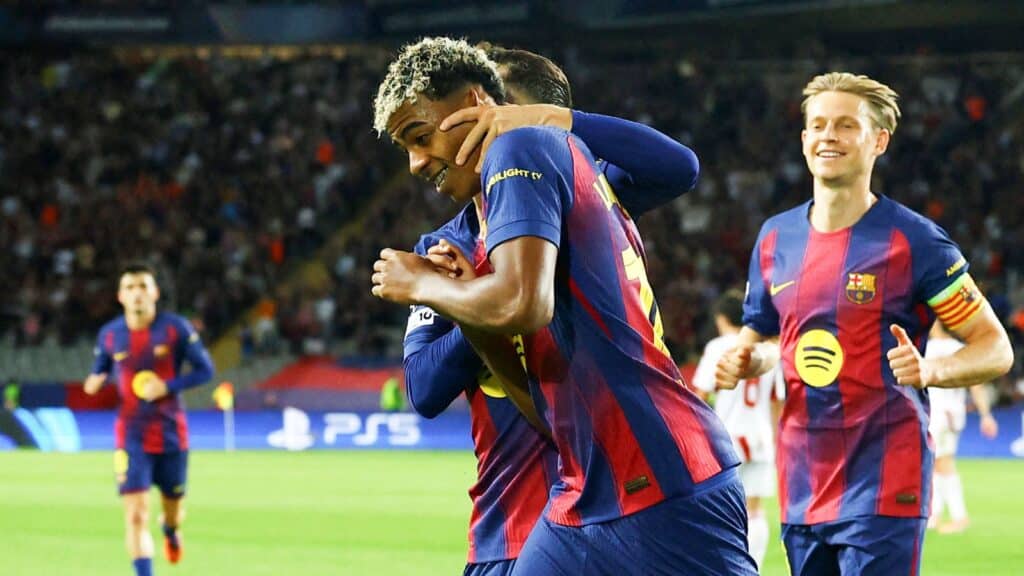 Ламин Ямаль, «Барселона», Лига чемпионов, «Олимпиакос», Lamine Yamal, FC Barcelona