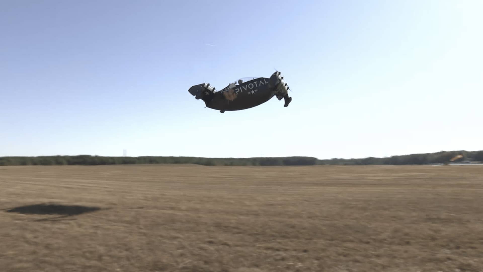 летающий автомобиль Pivotal Aero, летающая машина, летающий электромобиль, высота полета