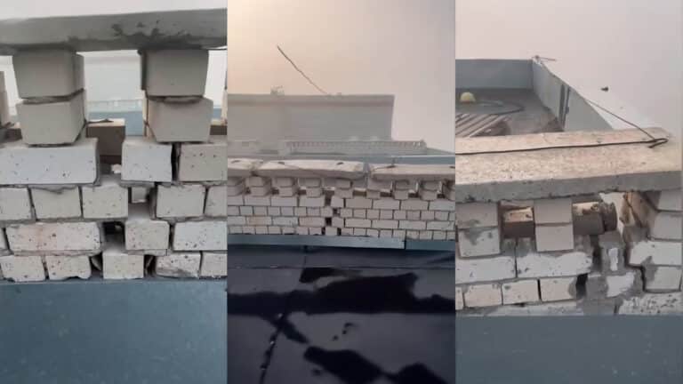 В Атырау рушится дом, сданный всего 5 лет назад