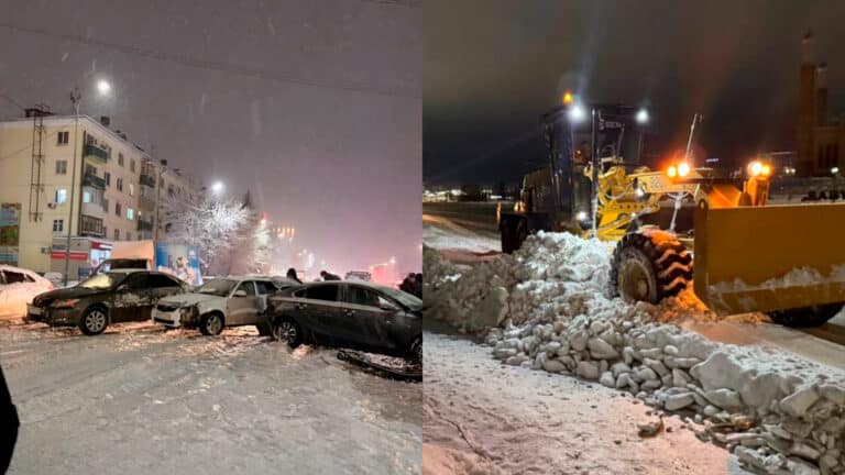Усть-Каменогорск засыпало снегом, который акимат решил не убирать
