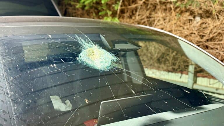 Метеорит влетел в лобовое стекло Tesla прямо на ходу