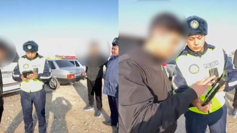 В Туркестанской области полицейские остановили свадебный кортеж, нарушавший ПДД