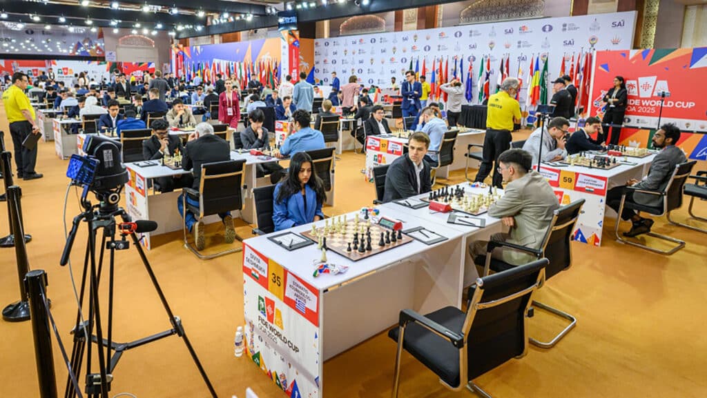 Игровой зал на Кубке мира-2025 по шахматам