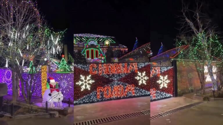 Сказочно украшенный дом на Новый год в Алматинской области стал звездой соцсетей