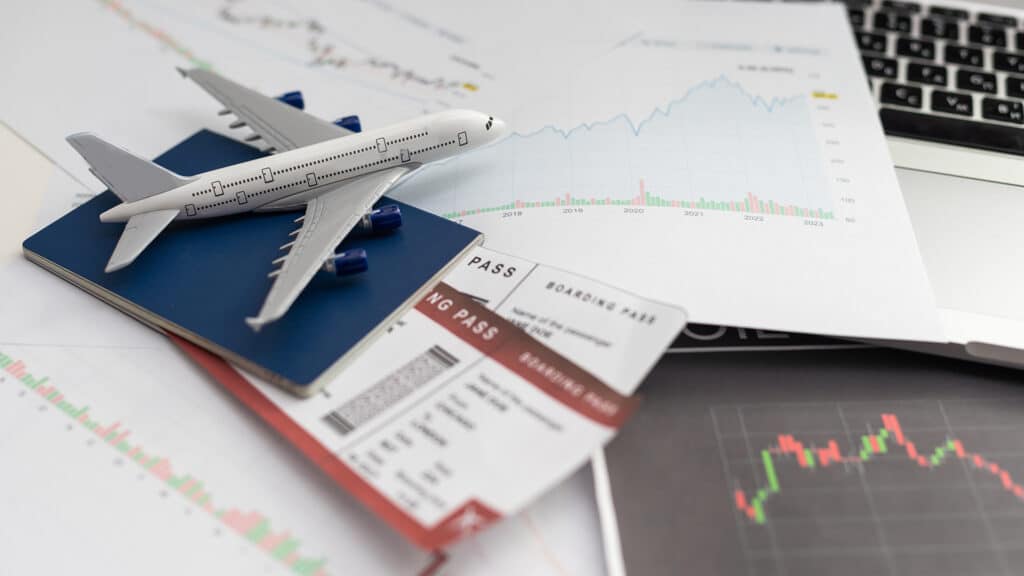 ticket flight air plane travel business traveller trip passport traveler airplane passenger journey air ticket booking aircraft boarding concept - stock image
