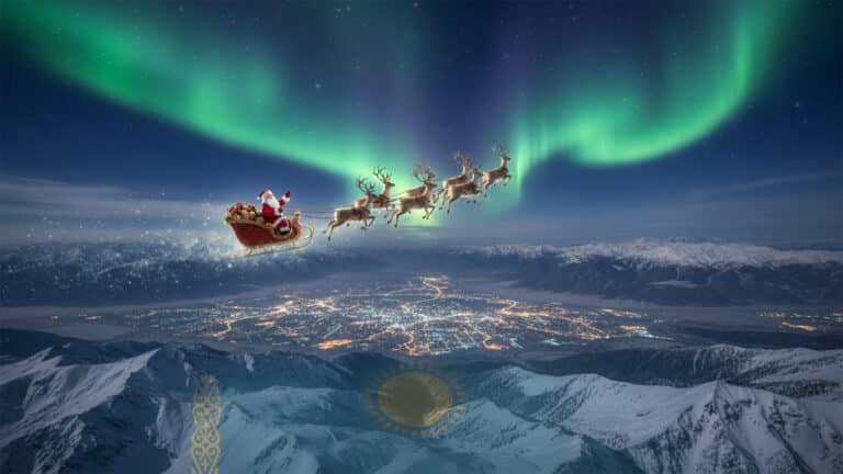 Трекер авиарейсов засек сани Санта-Клауса над Казахстаном