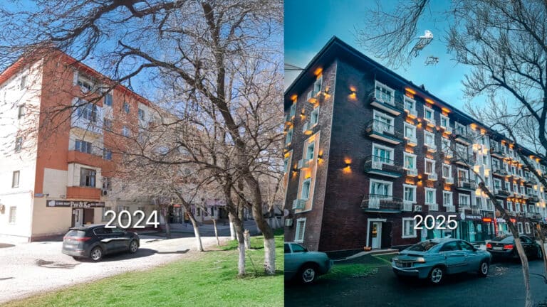 Новые фасады «хрущевок» Тараза вызвали восхищение в соцсетях