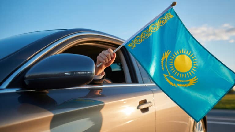 Минкульт не против использования флагов Казахстана в авто