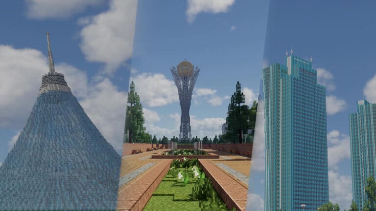 Астану воссоздали в Minecraft так реалистично, что ее путают с фотографиями
