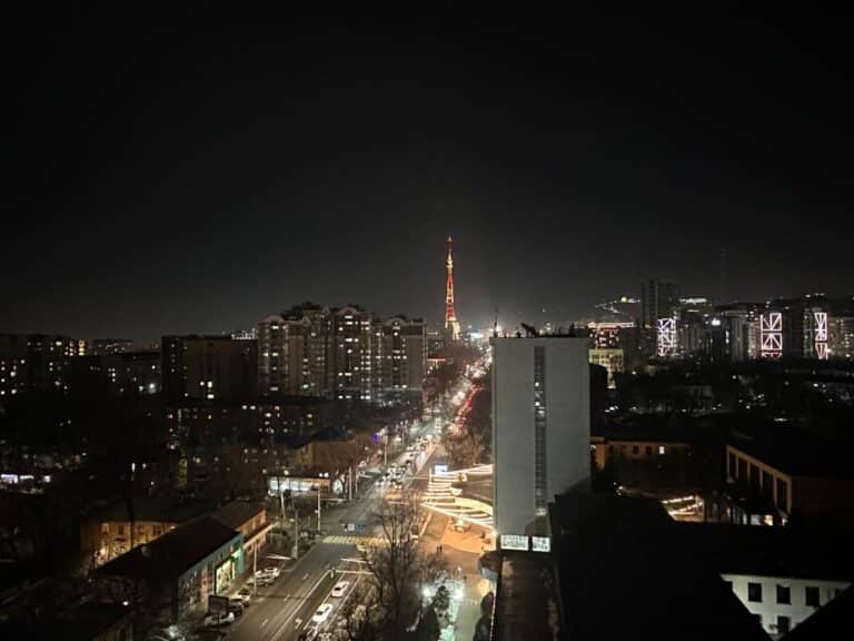 Еще одна телебашня получила праздничную подсветку в Алматы