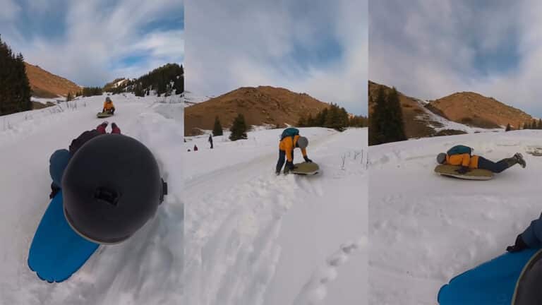 В Алматы запустили необычные туры со спуском на надувных санях