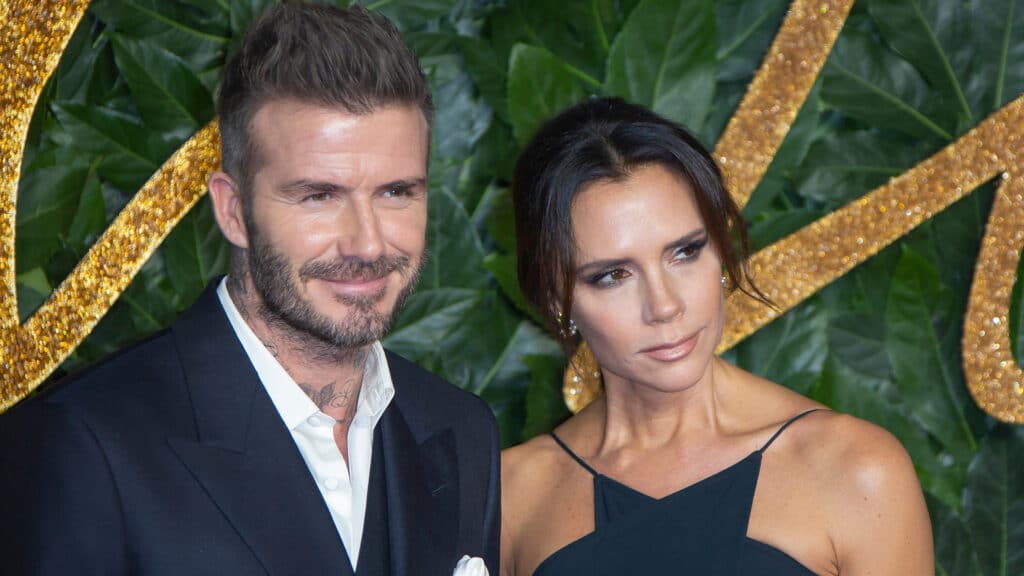 David Beckham, victoria Beckham arrive at The Fashion Awards 2018 at the Royal Albert Hall on December 10, 2018 in London, England.