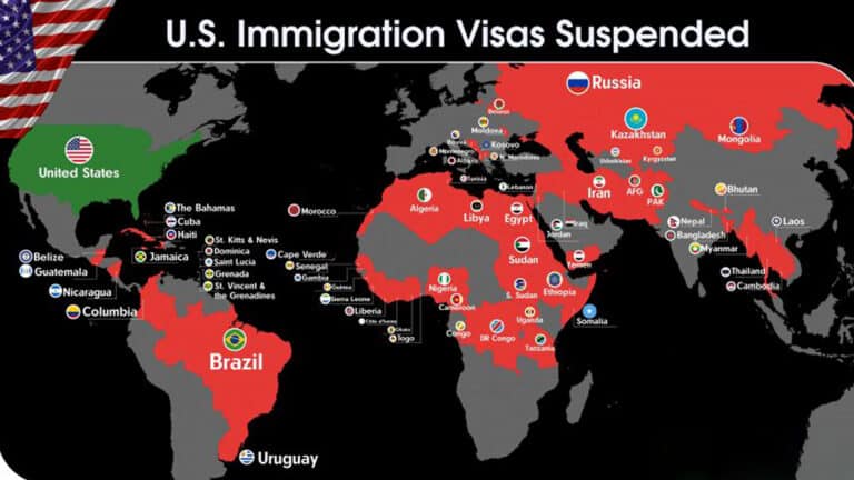 Trump administration’s massive 75-nation visa halt visualized
