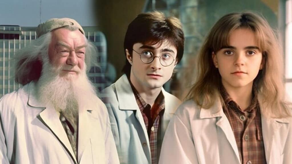 Reimagining Harry Potter as a Soviet scientist in 1970s / Images: Threads.com/@books_hangover, collage by Milosh Muratovskiy