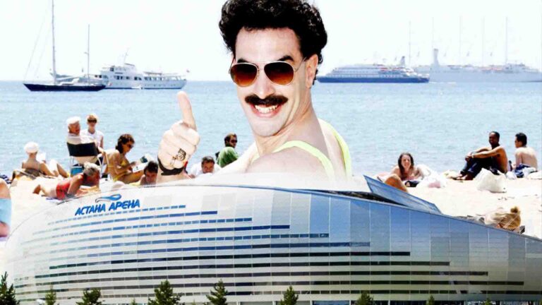 Астанада «Бораттың» купальнигін киген шетелдіктерді полиция ұстап әкетті (видео)