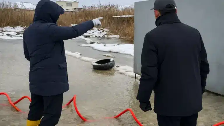 Маңғыстау облысында қар күрт еріп, аулаларға су кірді