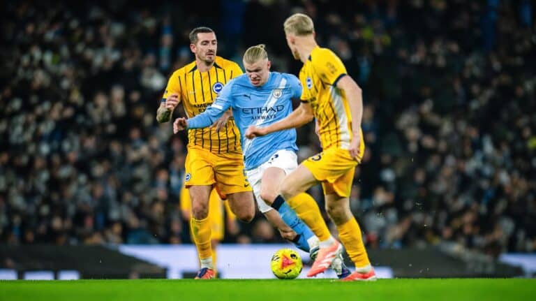 Сыграв вничью с «Брайтоном», «Манчестер Сити» продлил серию без побед до трех матчей