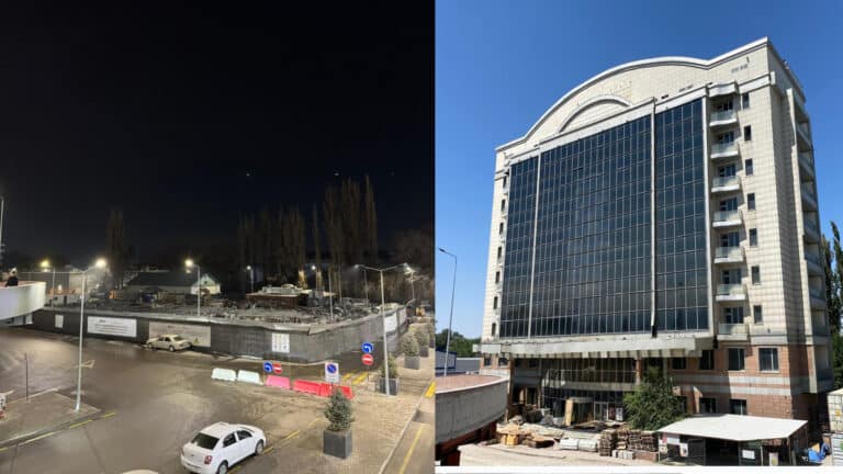 Заброшенную гостиницу в аэропорту Алматы снесли