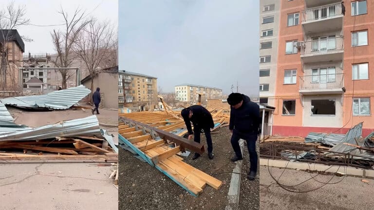 В районе Жамбылской области объявили ЧС после разрушения десятков домов