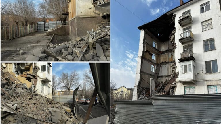 Часть дома обрушилась в Балхаше