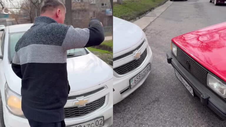 Приступ ярости у водителя Chevrolet Cobalt превратил пробку в скандал