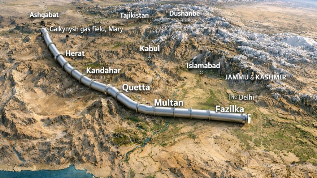 Казахстан сохраняет планы по участию в международном газопроводе в Пакистан и Индию/Сгенерировано нейросетью, бильд-редактор: Дастан Шанай