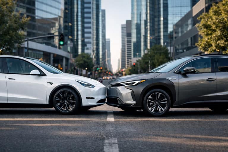 Эксперты сравнили Tesla Model Y и Toyota bZ4X