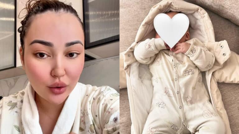 «Сүтім мол екен»: Аека Пош босанғаннан кейін басталған проблемаларын айтты