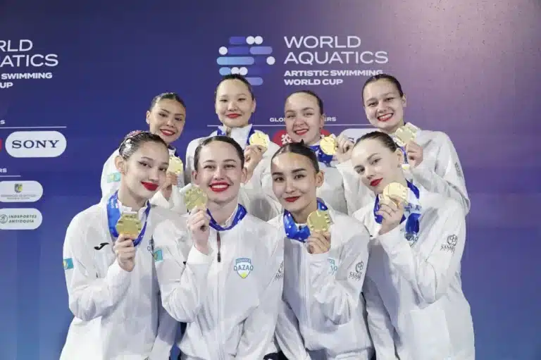 Казахстанские синхронисты добыли шесть наград на ЭКМ в Колумбии, две из них – золотые