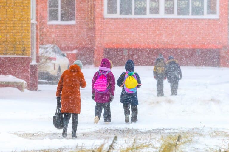 Из-за морозов школьников в четырех регионах перевели на дистанционку