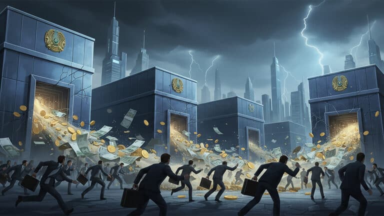 Клиенты, в основном из бизнеса, опустошили казахстанские банки на 1,5 трлн тенге