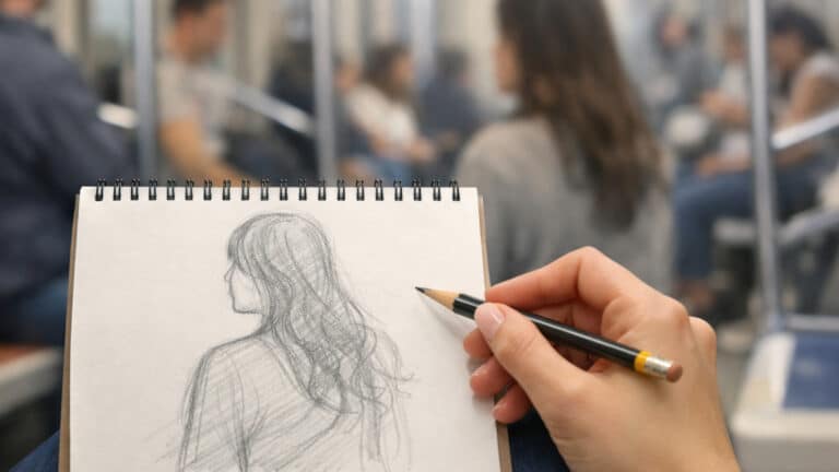 Портреты пассажирок алматинского метро дарит художница на 8 Марта