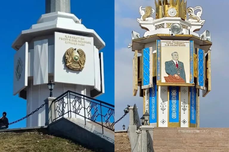 Из парка имени Первого Президента в Актобе убрали портрет Назарбаева