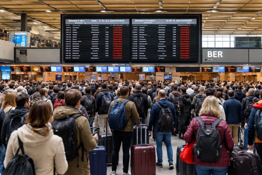 Аэропорт Берлина отменит почти 500 рейсов из-за забастовки сотрудников