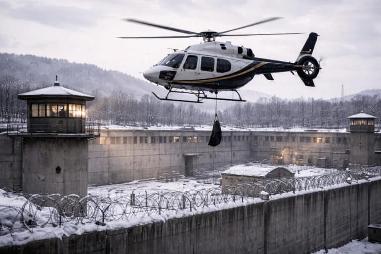 Основатель сети вебкам-студий улетел из колонии на вертолете в Кыргызстане