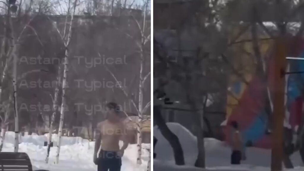 Полуголый мужчина с ножом бегал по центру Астаны