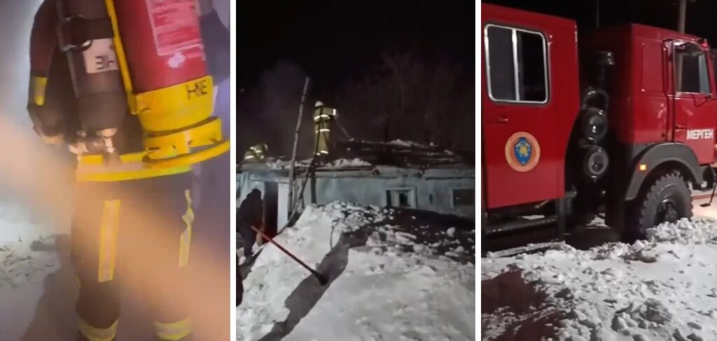 Пожары ночью в Казахстане: спасатели эвакуировали жильцов и потушили баню