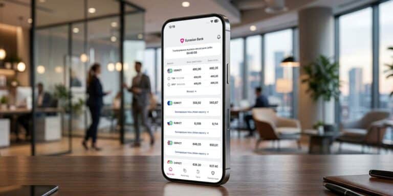 Конвертация валют за пару кликов в мобильном приложении Eurasian Bank 