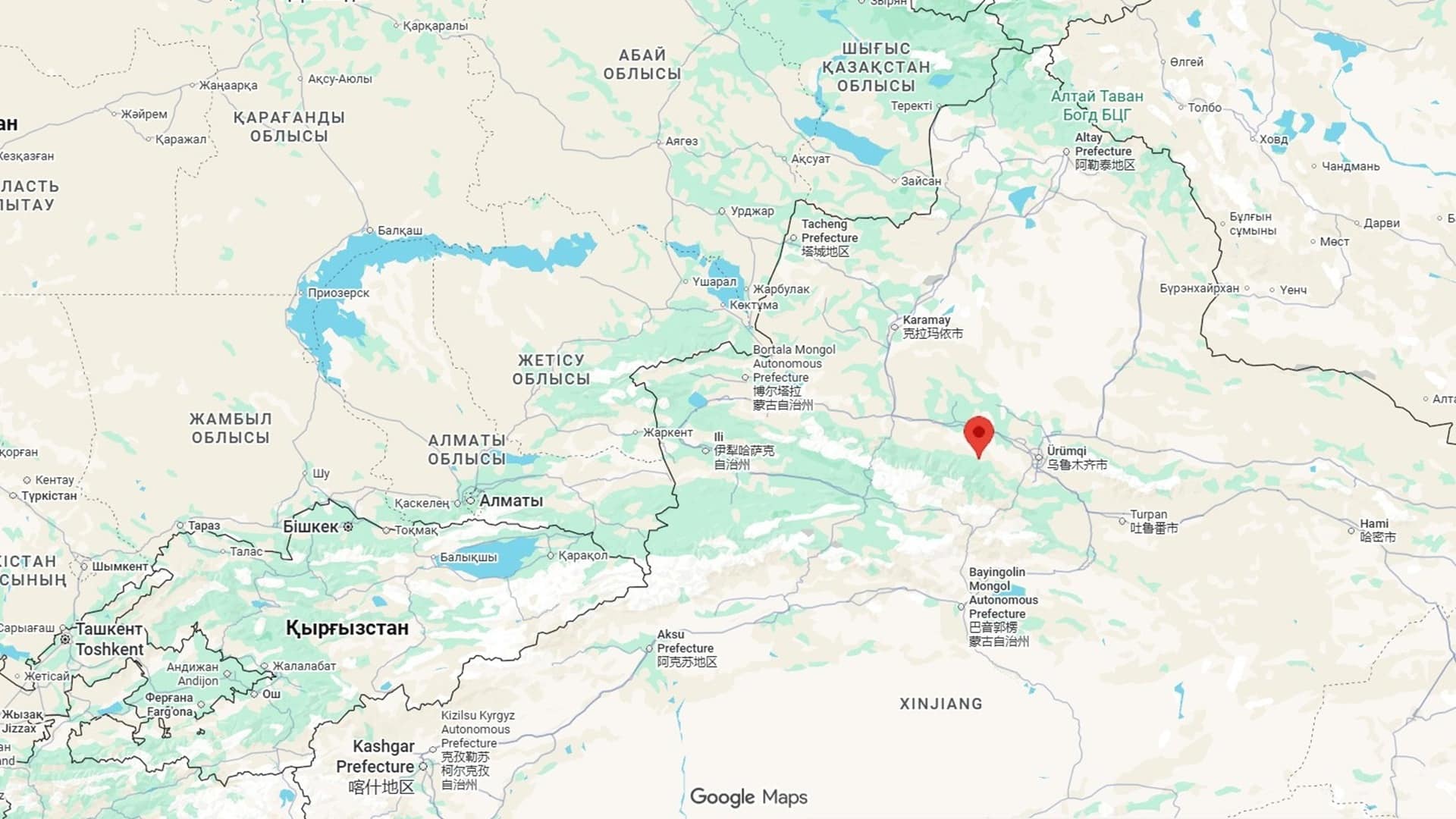 жер сілкінісі картасы